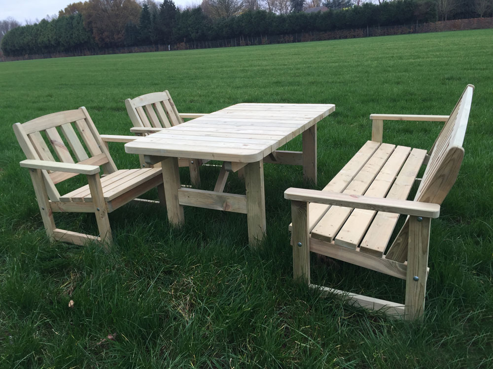Betaalbare houten picknicktafelset | E-woodproducts