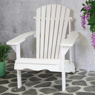 <BIG><B>Jumbo Canadese ligstoel wit - adirondack</B></BIG>