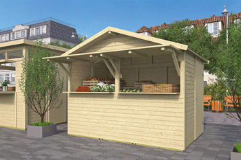 <BIG><B>Kiosque Rudolph avec feutre de toiture</B></BIG>