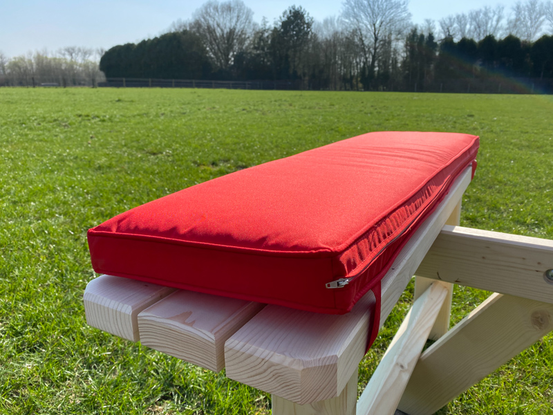 Coussin de table de pique-nique rouge 96cm