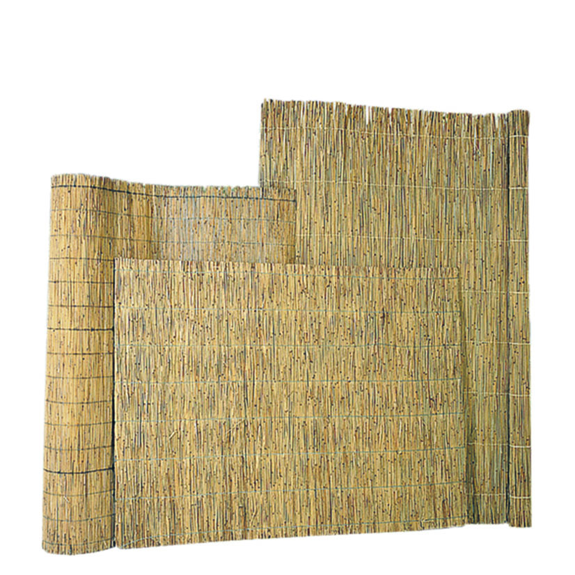 Tapis de roseau 1,5/2 cm d'&eacute;paisseur | roseau | fil de perlon nou&eacute;, 200 x 200 cm | Horizontale, Verticale | fil de perlon