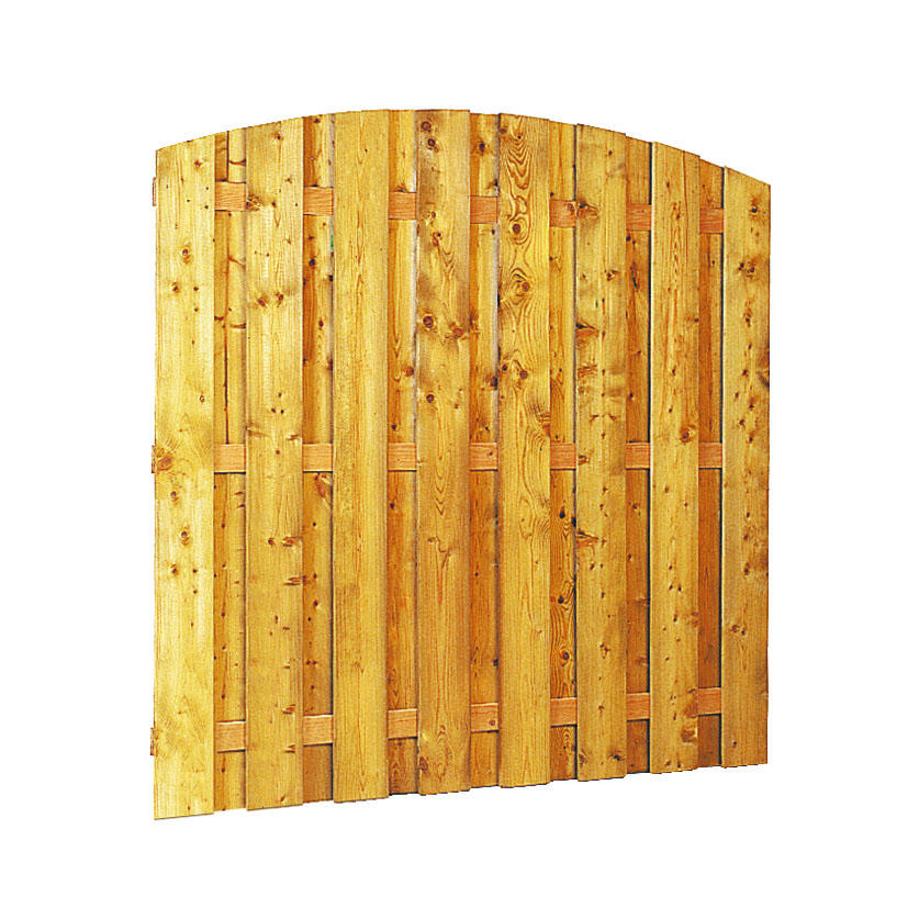 Plankenscherm | Grenen hout | geschaafd | 18 planken van 13 mm | 180 x 180 cm | verticaal | groen geïmpregneerd