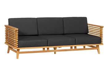 <BIG><B> Ensemble de salon en teck Canap&eacute; 3 places Riverside (220 x 80 x 83 cm)</B></BIG>
