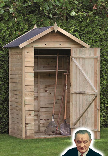 <BIG><B>Armoire de jardin Johnson (123 x 83 x 220 cm)</B></BIG>