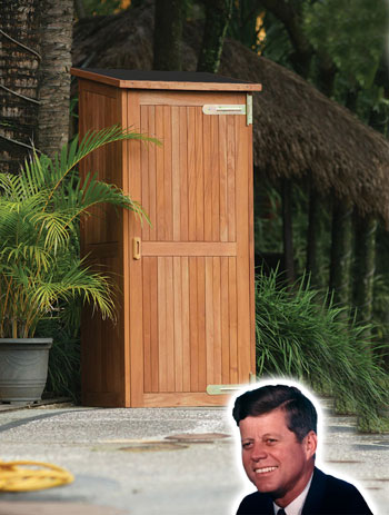 <BIG><B>Armoire de jardin Kennedy en bois dur (185 x 80 x 65 cm)</B></BIG>